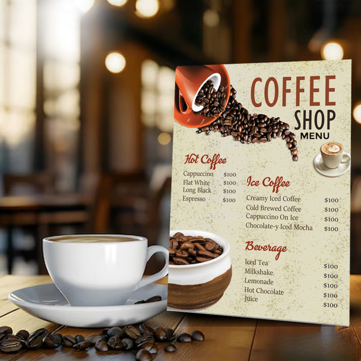 Menu Design Card